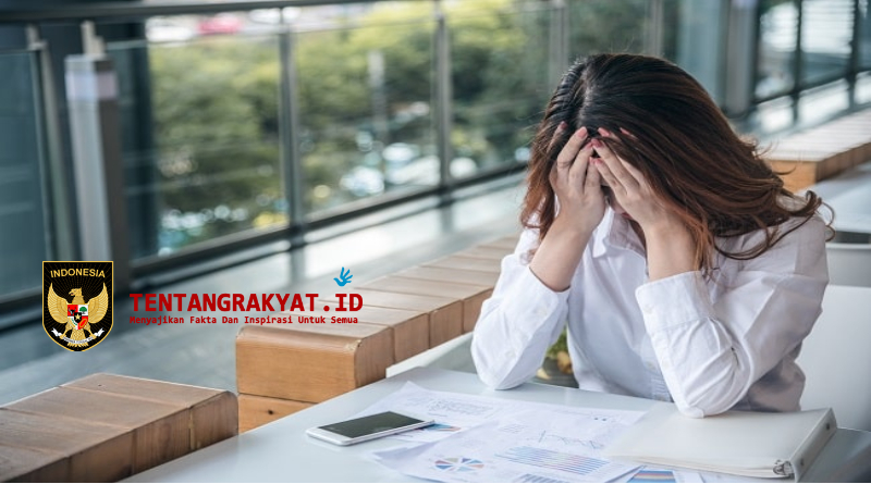 Ilustrasi post holiday blues dan gangguan kecemasan setelah liburan usai