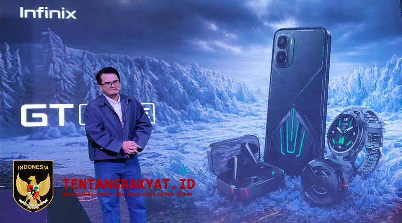 Penampakan desain futuristik Infinix GT 50 Pro yang mengandalkan performa gaming ekstrem dengan fitur bypass charging.
