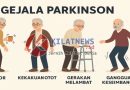 Ilustrasi dokter menjelaskan penyakit Parkinson dan faktor risikonya