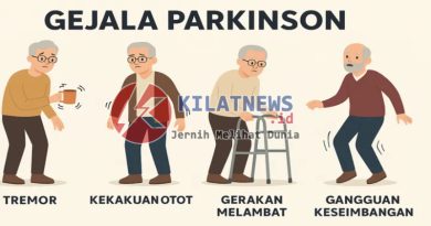 Ilustrasi dokter menjelaskan penyakit Parkinson dan faktor risikonya